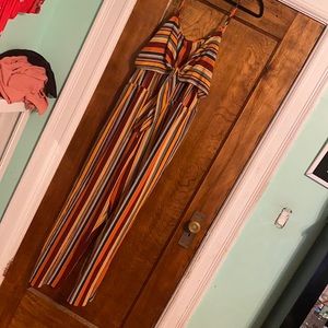 TOXIK 3 Long Legged Pin Striped Jumpsuit